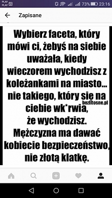 Mężczyzna ma dawać kobiecie...