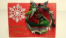 kartka swiateczna z wiszacy...