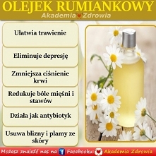 KORZYŚCI ZDROWOTNE OLEJKU RUMIANKOWEGO