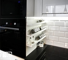 kuchnia, ściana, przyprawniki