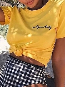 Trendy Letter Print Casual T-shirt Tops
Rozmiar: S, M, L
Kolor: yellow