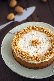 sernik kawowy z kremem orzechowym