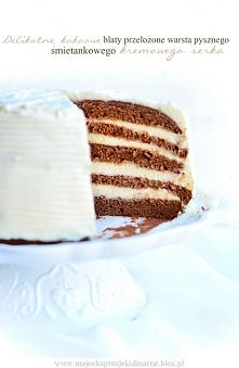 Ultimate chocolate layer cake (Tort kakaowo -śmietankowy

"Kremowe, nie za słodkie i ładnie się prezentuję. Jak na tort, to jest bardzo prosty do przygotowania...masa wręcz...