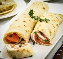 Naleśniki z serkiem i łososiem Łukasza