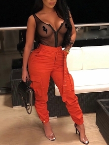 Waist Belted Eyelet Pocket Design Leisure Pants
Rozmiar: S, M, L, XL
Kolor: orange