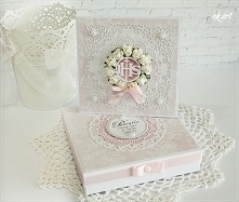 Różowa pamiątka komunijna :)