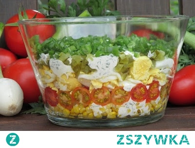 Warstwowa sałatka do grilla
