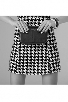 Torebka skórzana czarna mini listonoszka