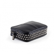 Torebka skórzana z srebrnymi ćwiekami