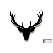 toszko.pl Wieszak/ dekoracja ścienna Jeleń. Projekt należący do Toszko- Zapraszamy na zakupy