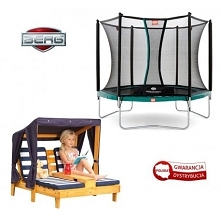 Po aktywnej zabawie na trampolinie Berg, wskazany jest odpoczynek na leżaku KidKraft :) 

Zestaw BERG Trampolina Talent 240 cm Siatka Comfort + KidKraft Ogrodowy Podwójny leżak ...