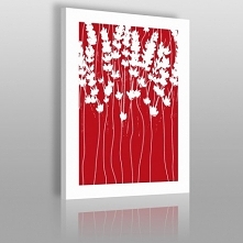 Kwiaty lawendy w czerwieni ...