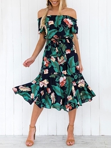 Floral Off Shoulder Tie Waist Casual Dress
Rozmiar: S, M, L, XL
Kolor: green