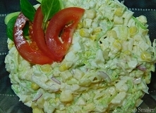 Sałatka porowa - przepis ze Smaker.pl

1 duży por
3-4 rzodkiewki
4 jaja ok
15 dag sera żółtego
ok 20 dag kukurydzy w puszce
łyżka majonezu
sól, pieprz
5-6 os.
30 min
łatwe
tanie...