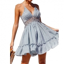 Zwiewna boho sukienka z uro...