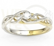 Pierścionek z szafirem i br...