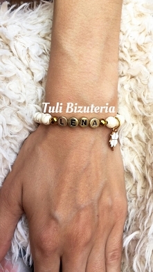 Bransoletka z napisem, inicjałami lub dowolnym napisem by Tuli Biżuteria ❤️