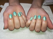 Neonail Summer Mint, efekt holo indigo Tiffany
