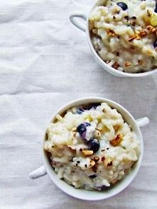 Risotto z winogronami i kozim serem