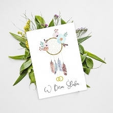 Kartka Ślubna "Łapacz snów"