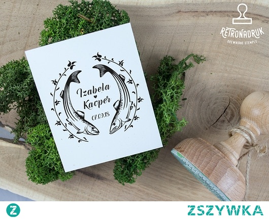 Stempel ślubny, ryby, 50mm