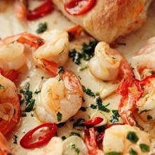 Krewetki na maśle z czosnkiem :) mniam....