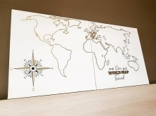 Cześć! Wykonuję podróżnicze mapy świata w dowolnym formacie. W komentarzu jest link do mojej strony na facebooku i tam możesz śmiało do mnie pisać!