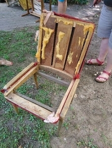 odnawianie starego krzesła  PRL krok po kroku