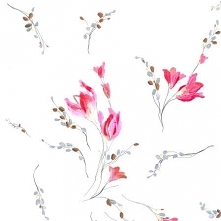 Materiał z wydrukowanym wzorem: Subtelny pastelowy wzór kwiatowy - cottonbee.pl