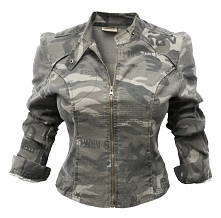 Modna Kurtka Damska Moro Army Gazeta Blogerska Nadruk Camo Military Bufki Wiosna Lato Jesień 2018 model #151M FASHIONAVENUE.PL