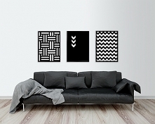 Paski trzy plakaty geometryczne