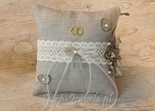 Rustykalne poduszki na obrączki