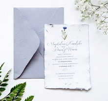 Zaproszenie ślubnne na czerpanym papierze