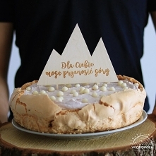 Cake topper-DLA CIEBIE MOGĘ PRZENOSIĆ GÓRY