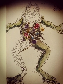 #frog#flowers#draw