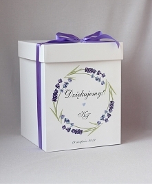 lawenda pudełko na koperty