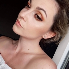 makijaż wykonany paletka Zoeva Aristo + Pierre Rene nr 28 + Makeup Revolution Rose Gold 