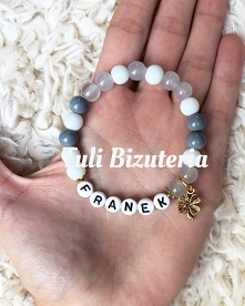 Bransoletka z imieniem dziecka, męża, partnera, datą urodzenia, inicjałami, dowolnym napisem, idealna na prezent by Tuli Biżuteria