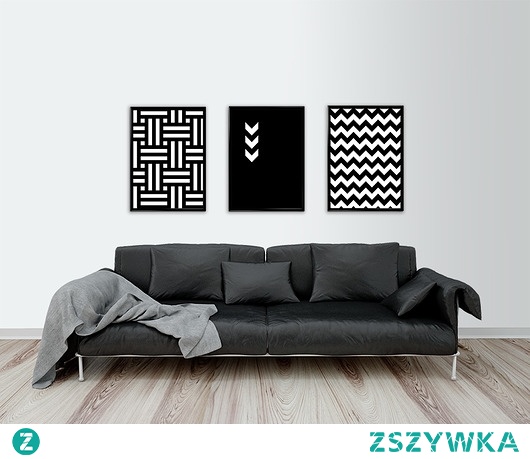 Paski trzy plakaty geometryczne