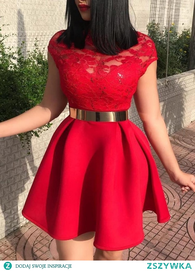 Sheer Lace Splicing Pleated Mini Dress
Rozmiar: S, M, L, XL
Kolor: red