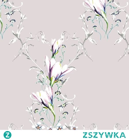 Materiał z wydrukowanym wzorem: Elegancki wzór dekoracyjny - cottonbee