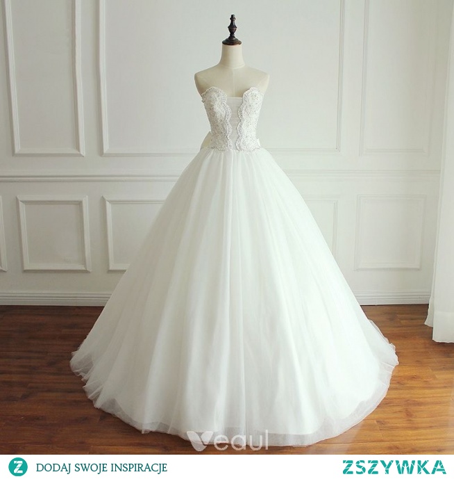 Mode Hvide Brudekjoler 2018 Balkjole Beading Krystal Rhinestone Pailletter Sløjfe Stropløs Halterneck Ærmeløs Retten Tog Bryllup