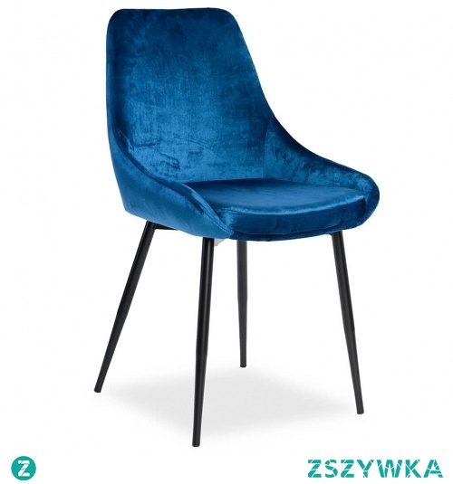 Krzesło Torino niebieski welur