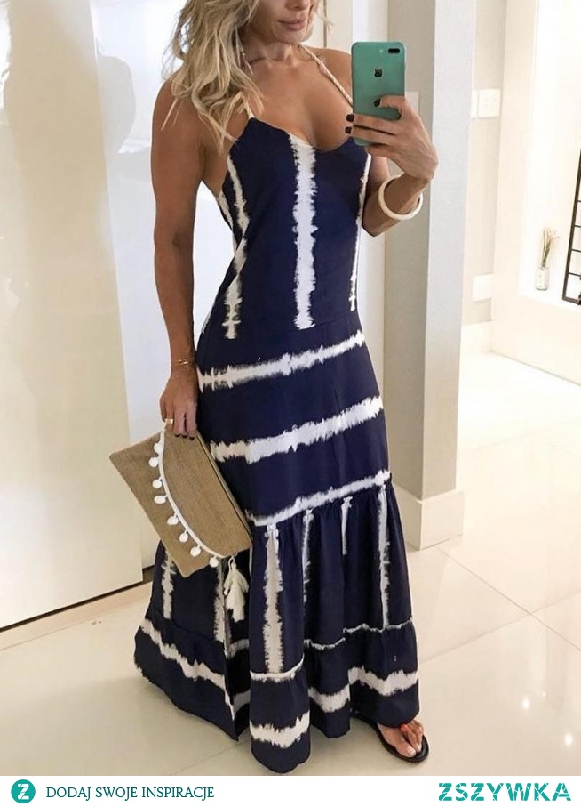 Tie Dye Print Spaghetti Strap Maxi Dress
Rozmiar: S, M, L, XL
Kolor: purplish blue