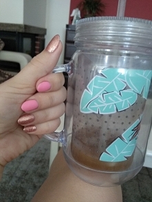 semilac crazy flamingo & top mat total no wipe, pink gold