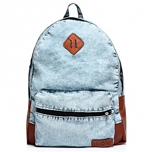 Marmurkowy jeansowy plecak marki Black Sheep. Fason damski oraz męski. Stylowo odszyty, sprawdzi się jako plecak szkolny lub vintage.