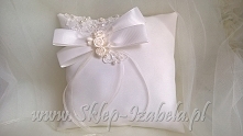 Poduszka na obrączki ecru ślub