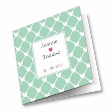 Zaproszenia ślubne z kolekcji Miętowe serca. Sprawdź wszystkie projekty na moje-zaproszenia.pl