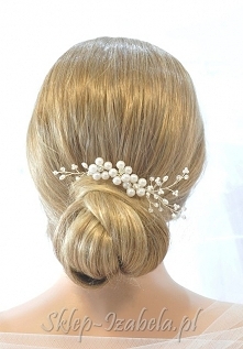 Ozdoby do włosów gałązka z perełkami na ślub