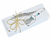 Prezent dla Nauczyciela - piękne, ręcznie wykonane zakładki do książek z sowami i kryształami. Dostępne na e-wrzosowisko.pl